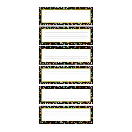 Creative Teaching Press Dots on Black Name Plates, 216PK 4499